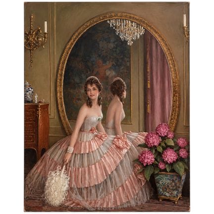 Grand tableau de Nicolai Becker « Lady in Pink », 