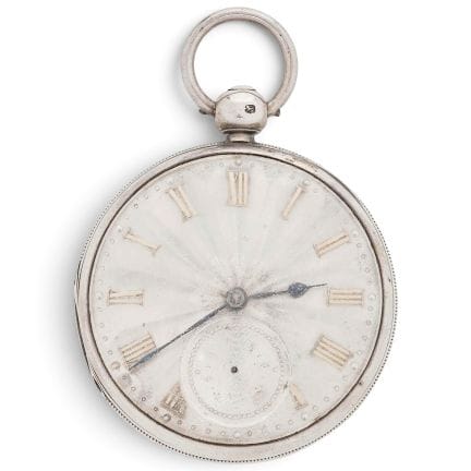 Montre de poche britannique ancienne en argent ste