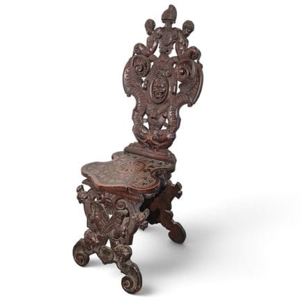 19th Cent. Italian Renaissance Revival Carved Sgab