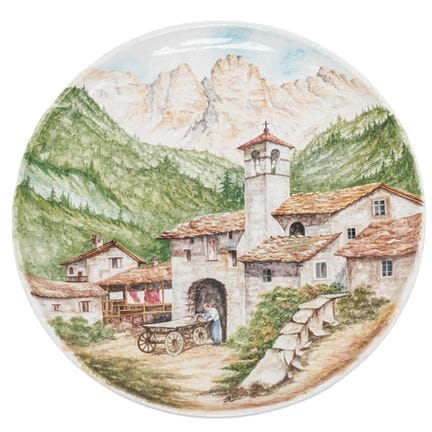 Piatto da parete in maiolica di Luigi Parise, XX s