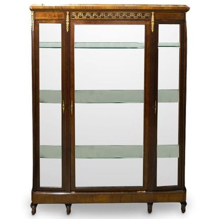 Large French Empire Mahogany Vitrine Display Cabin