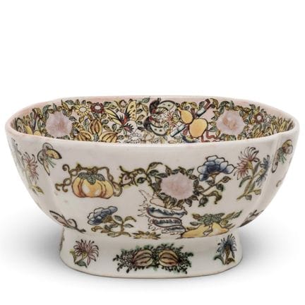 Chinese Qing Famille Rose Porcelain Bowl Late 19th