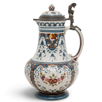 Villeroy & Boch Stoneware & Pewter Stein c. 1899 G