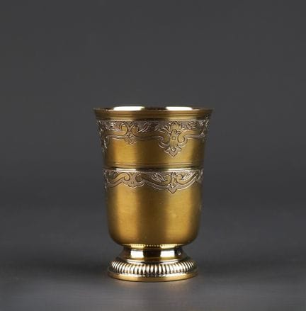 TETARD Frères
950°/00 vermeil goblet with a flared