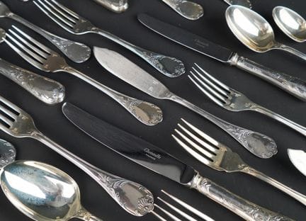CHRISTOFLE
A large 125-piece silver plated cutlery