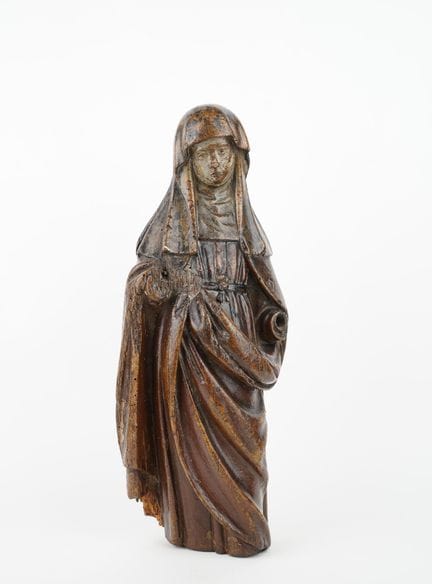 Vergine del Calvario o santa donna in legno di que