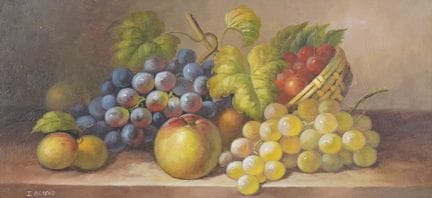 I. BRACKE (XXème siècle)
Nature morte aux fruits
H