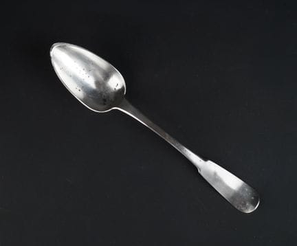 950°/00 silver stew spoon, Uniplat model, monogram