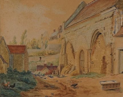 Malerei des 19. Jahrhunderts
Der Hof des Schlosses