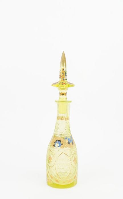 BOHEME for the Orient
Large yellow cut-glass bottl