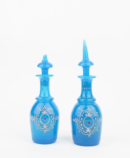 BOHEME for the Eastern market
Pair of blue opaline