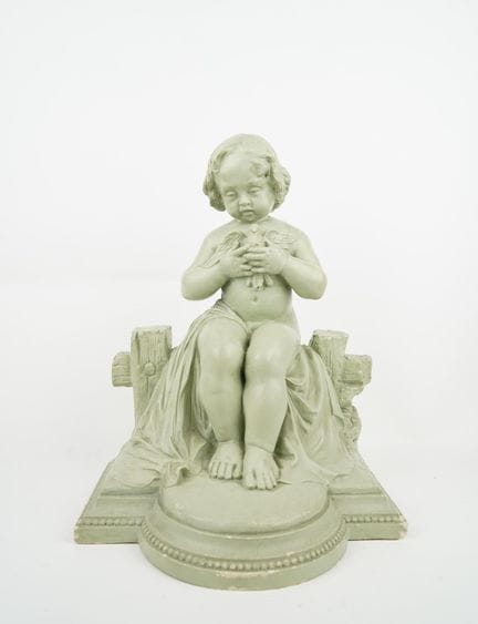 Henri BURDAN (Lyon 1866–1944)
Kind mit Taube
Grün 