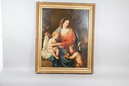 École française du XVIIIe siècle – La Vierge à l'E