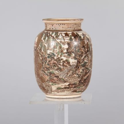 Japon – Morita Toku (森田徳) – Petit vase en faïence 