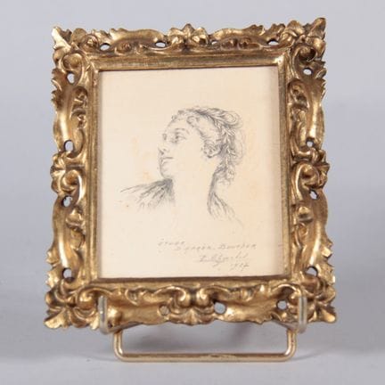 École française – Portrait de jeune femme, dans le