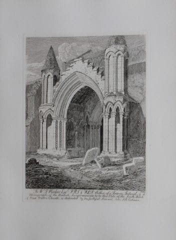 John Sell Cotman - Portico sud della chiesa di Wes