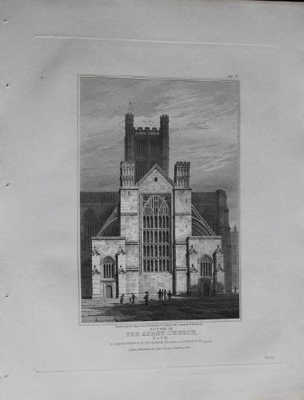 F. Mackenzie - La chiesa abbaziale di Bath, incisi