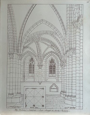 Disegno architettonico - Cattedrale di Dol, Bretag