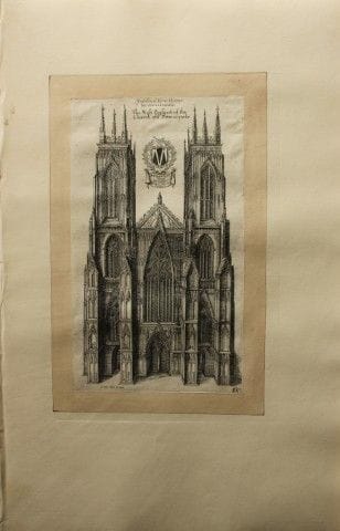 La Cattedrale di York, incisa da Daniel King nel 1