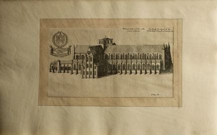 Cattedrale di Winchester, incisione di Daniel King