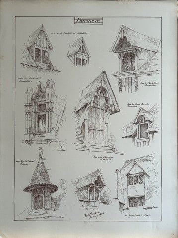 Disegni architettonici - Progetti di abbaini in Fr
