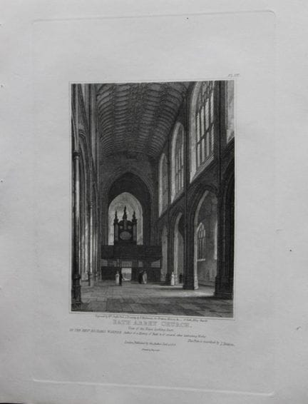 F. Mackenzie - La chiesa abbaziale di Bath, incisi
