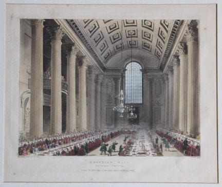 Rowlandson e Pugin - Acquatinta della Mansion Hous