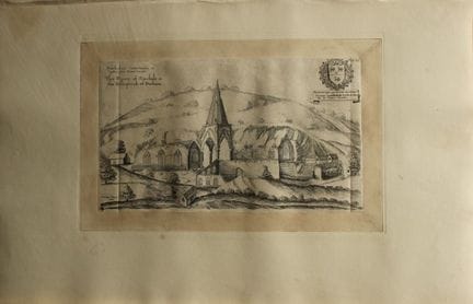 Priorato di Finchale, Durham, incisione di Daniel 