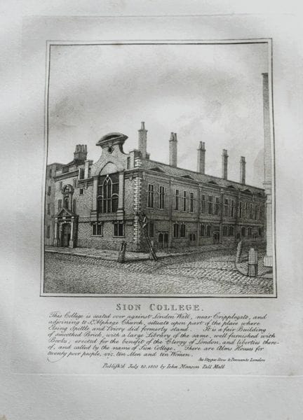 John Thomas Smith - Sion College, London Wall, Lon
