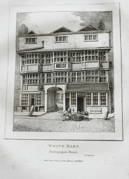 John Thomas Smith - Incisione del “White Hart”, Bi