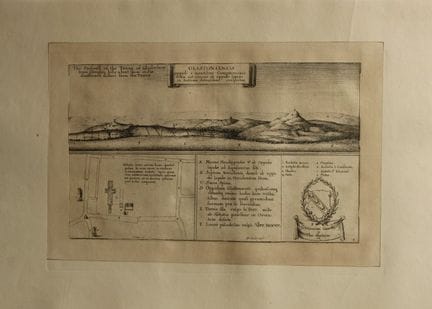 Città di Glastonbury, incisa da Wenceslaus Hollar 