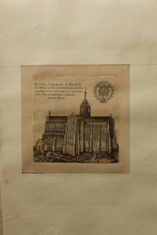 Abbazia di San Benedetto, Norfolk, incisione di R.