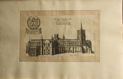 Cattedrale di Ely, incisione di Daniel King, 1655.