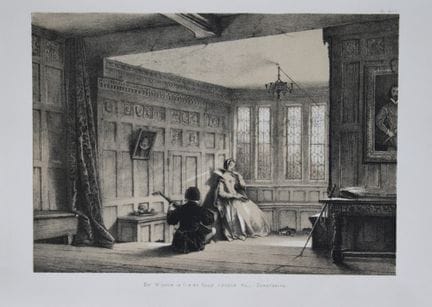 Nash J - Litografia di Haddon Hall, Derbyshire, 18
