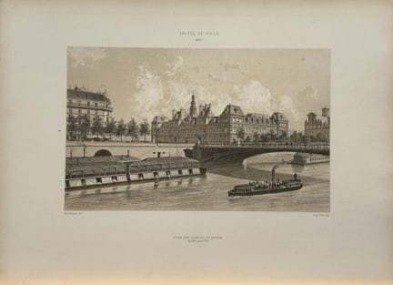 Fedor Hoffbauer - Hôtel de Ville, Parigi nel 1867.