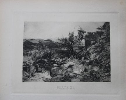John Fulleylove 1897 - Incisione raffigurante Mess