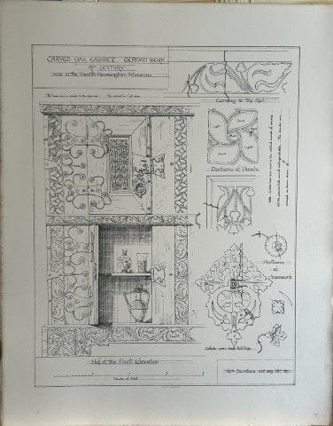 Disegno architettonico - Intaglio tedesco del XV s