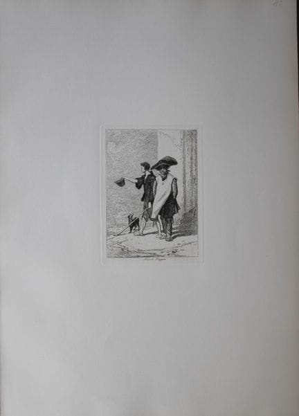 约翰·塞尔·科特曼——《Liber Studiorum》中的《法国乞丐》，1838年。

约翰·塞尔