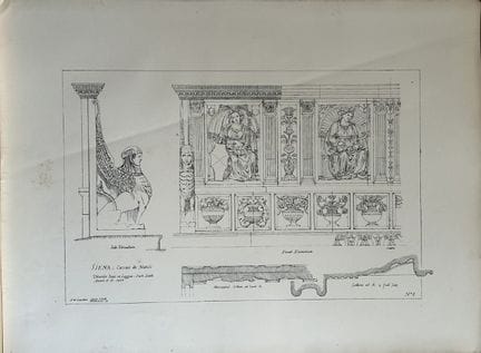 Disegno architettonico - Casino de Nobili, Siena 1