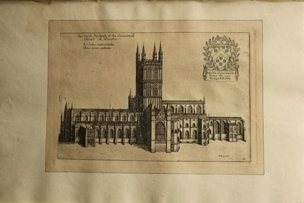 Cattedrale di Gloucester, incisione di Daniel King