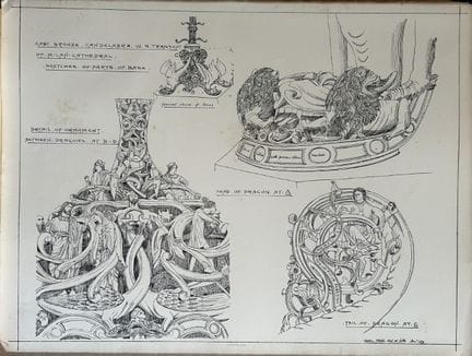 Disegno architettonico - Duomo di Milano, Italia, 