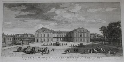 Jacques Rigaud - Maison Royale de Choisy 1730.

Qu