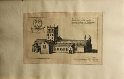 Cattedrale di Tewkesbury, incisione di Daniel King