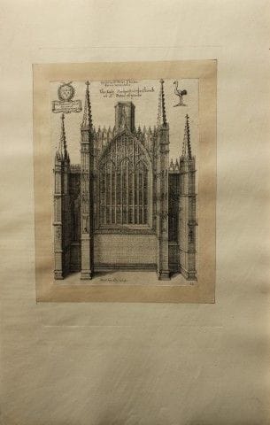 La Cattedrale di York, incisa da Daniel King nel 1