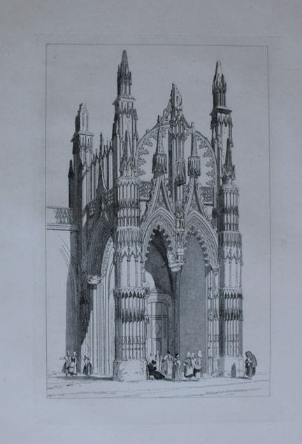 John Sell Cotman - Incisione in folio della chiesa