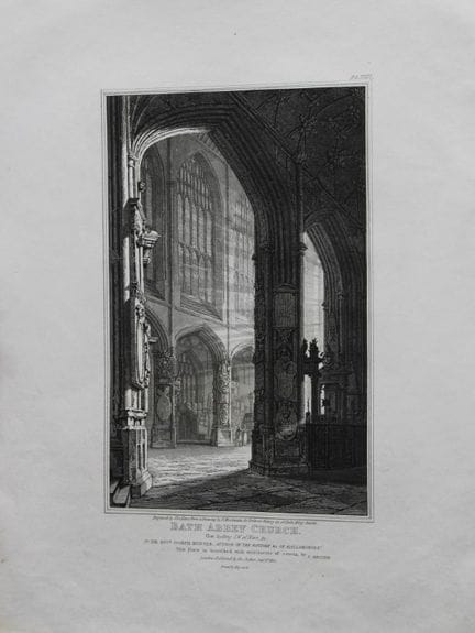F. Mackenzie - La chiesa abbaziale di Bath, incisi