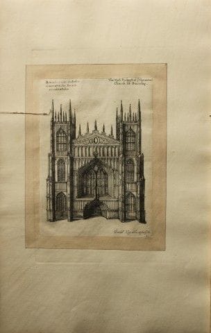 Cattedrale di Beverley, incisione di Daniel King, 