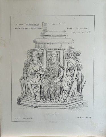 Disegno architettonico - Cattedrale di Siena, 1872