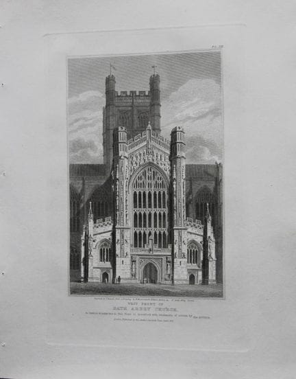 F. Mackenzie - La chiesa abbaziale di Bath, incisi