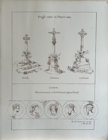 Disegno architettonico - Monumenti a Lisieux, Fran